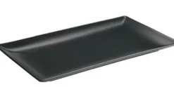 Asia Black rechthoekig bord mat zwart 30x15 cm