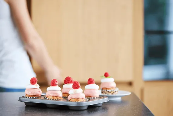Bakvorm voor 12 Muffins met anti-aanbaklaag