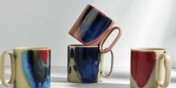 Beker 39cl roze/blauw Paint