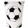 Beker karton 25 cl voetbal set van 8 PAW