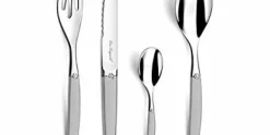 Bestekset 24 delig Lou Laguiole Jet Satin