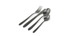 Bestekset 24 dlg mat zwart Slim