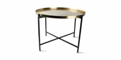 Bijzettafel 2-delig Geborsteld Goud Patio