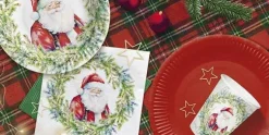 Bord karton 18 cm Christmas set van 8 PAW
