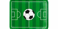 Bord karton vierkant 23 cm voetbal set van 8 PAW