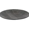 Bord zwart-wit 27 cm Leaf