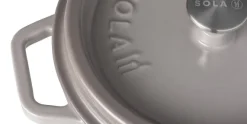 Braadpan 24 cm gietijzer grijs Sola