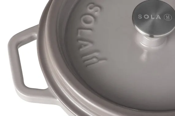 Braadpan 24 cm gietijzer grijs Sola