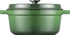 Braadpan 28 cm gietijzer groen Sola