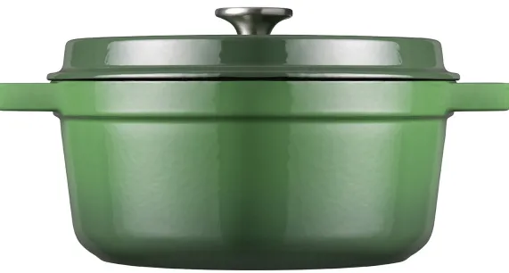 Braadpan 28 cm gietijzer groen Sola