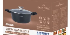 Braadpan 28 cm marmeren coating 6 liter