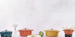 Braadpan gietijzer 20 cm rood Fontestic