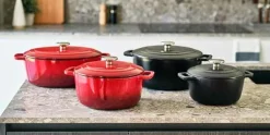 Braadpan gietijzer 24 cm zwart Fontestic