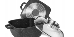 Braadpan Keramische Coating 28Â cm Zwart Vierkant Brunbeste