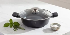 Braadpan laag 34 cm marmeren coating