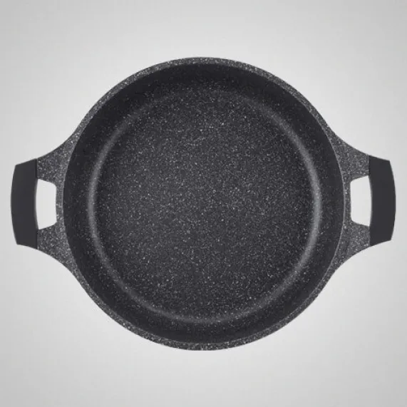 Braadpan laag 28 cm marmeren coating