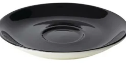 Cappuccino schotel 15,5 cm zwart Bart Maastricht Porselein Colour Cafe