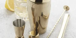 Cocktailset 4-delig RVS Goud