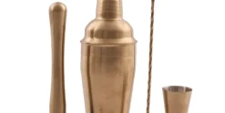 Cocktailset 4-delig RVS Goud