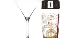 Cocktail shaker met 4 cocktailglazen Luminarc