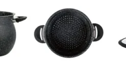 Couscous pan RVS 11 liter marmeren coating