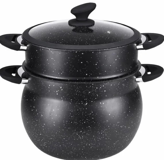 Couscous pan RVS 9 liter marmeren coating