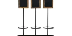 Display voor 3 flessen met krijtbord