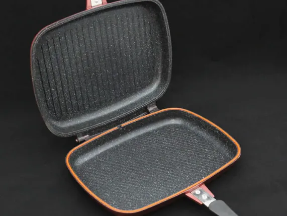 Dubbele grillpan 32 cm