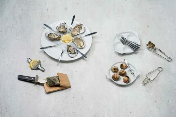 Escargottang set van 2 metaal