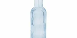 Fles 1 liter met kurk Raya Blauw