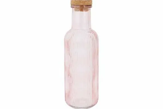 Fles 1 liter met kurk Raya Roze