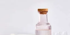 Fles 1 liter met kurk Raya Roze