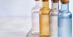 Fles 1 liter met kurk Raya Roze
