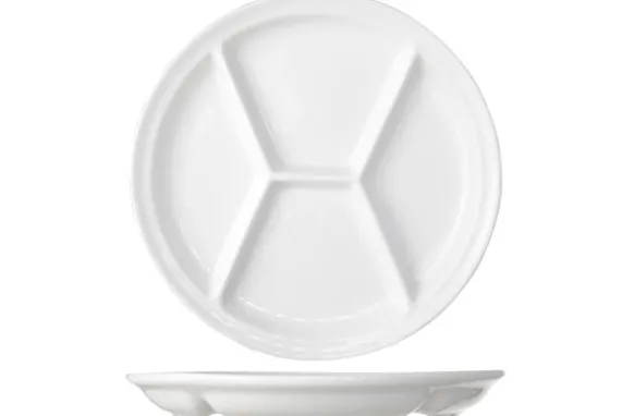 Fonduebord Wit 26 cm 4 vakken