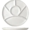 Fonduebord Wit 24,5 cm 6 vakken