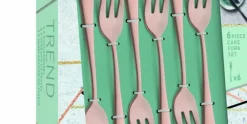 Gebaksvorkjes set van 6 Austin Vintage koper Amefa