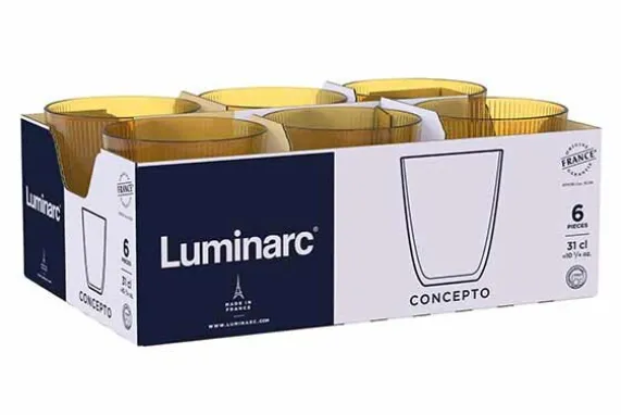 Glas 31 cl Concepto Stripy Amber