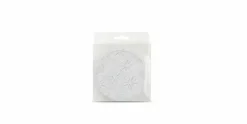 Glasonderzetter 10 cm wit Bouquet set van 6