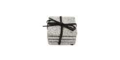 Glasonderzetter Terrazzo grijs set van 4