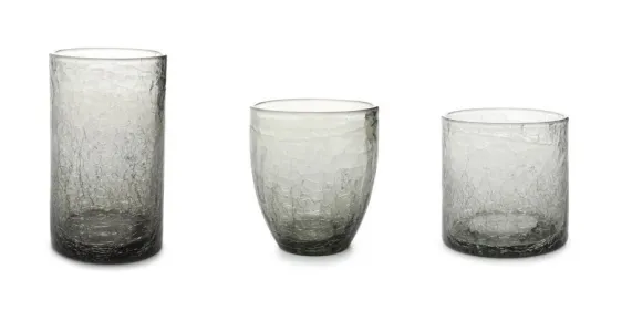 Glazen set 12-delig Grey Crackle