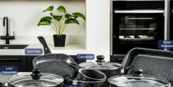 Grillpan 28 cm Black Marble Westinghouse