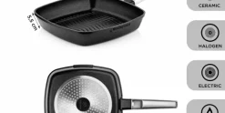 Grillpan 28 cm Zwart Performance Series Inductie Westinghouse