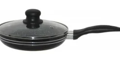 Hapjespan Keramische Coating 24 cm Zwart-Zilver Edënbërg Stonetec Line