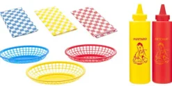 Hotdog en hamburger BBQ kit 14 delig