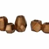 Kandelaar 2-delig Geometrical Blocks Antique Gold Brass