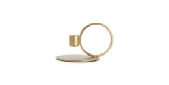 Kandelaar 10 x 9 cm Metaal Goud Pillar