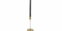 Kandelaar 10 x 20 cm Metaal Goud Pillar