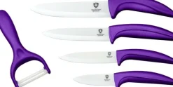 Keramische messenset 5-delig paars