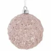 Kerstbal Pine Cone roze 8 cm kunststof