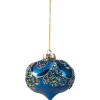 Kerstbal tol pauw 10cm kunststof